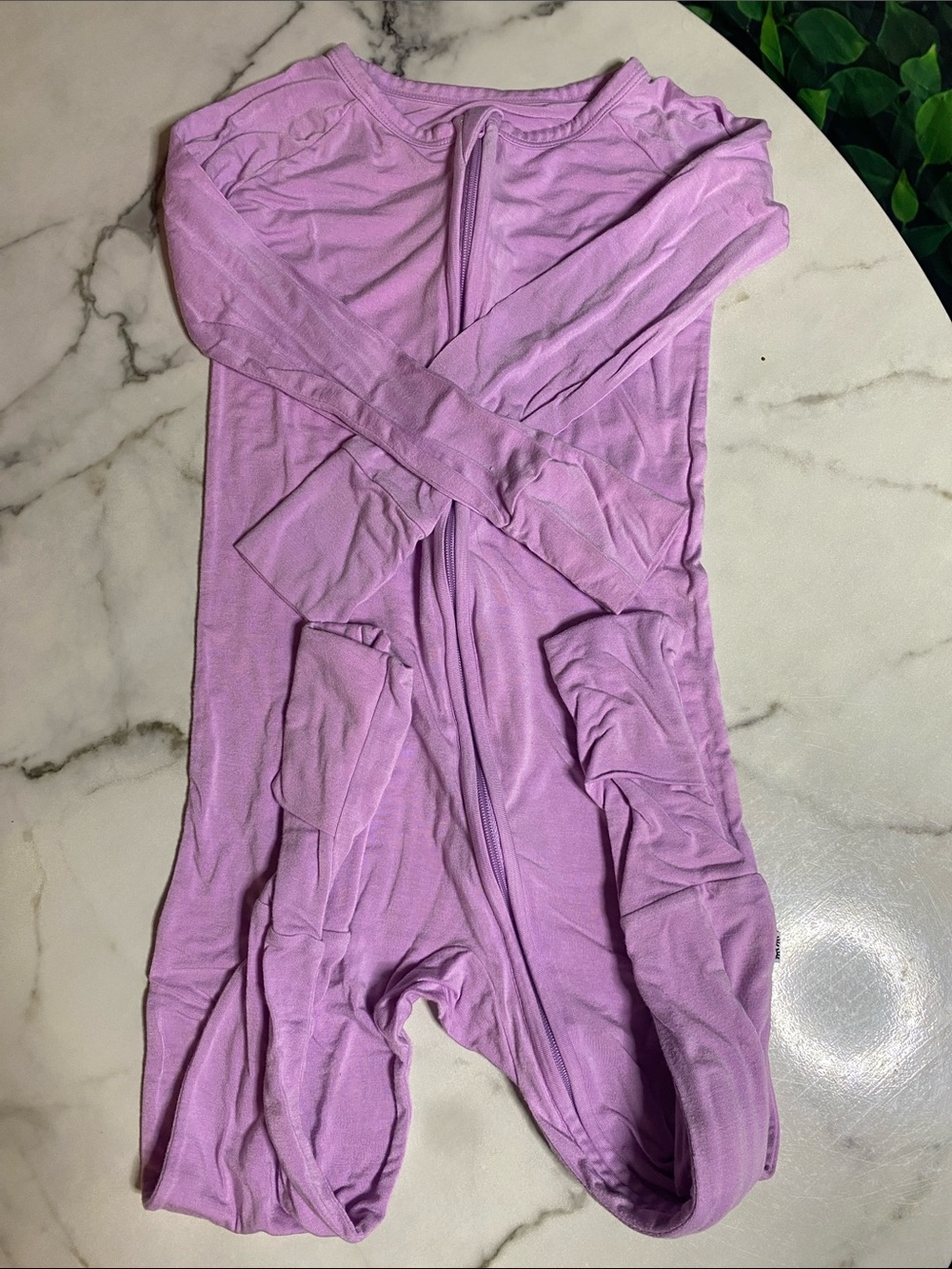 Little Sleepies Lavender One-Piece Zip Pajamas